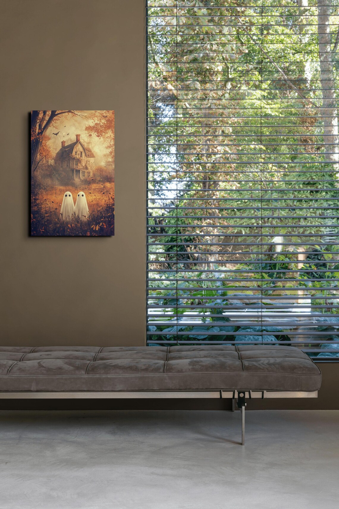 Ghost Buddies Vintage Gothic Halloween Art Print - Image 3