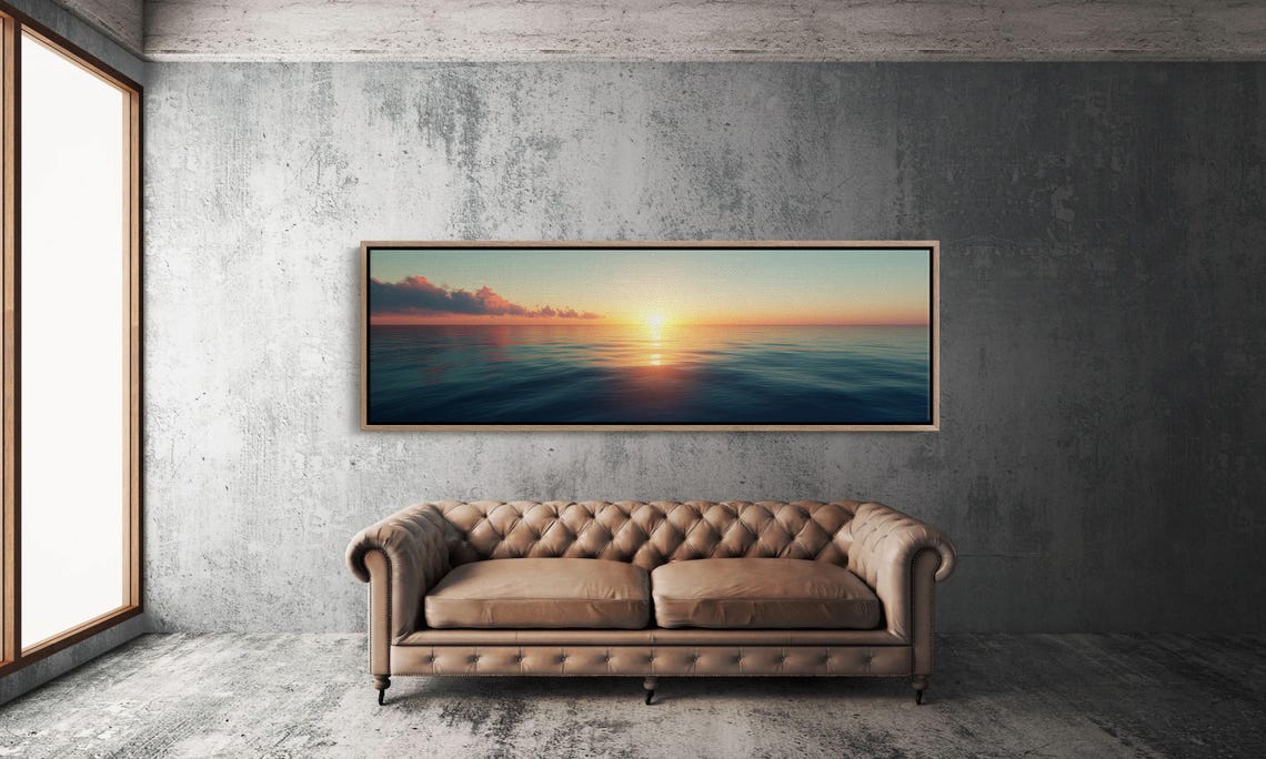 Serene Ocean Sunset Golden Sun Path Calm Water Coastal Scene Poster - Image 3