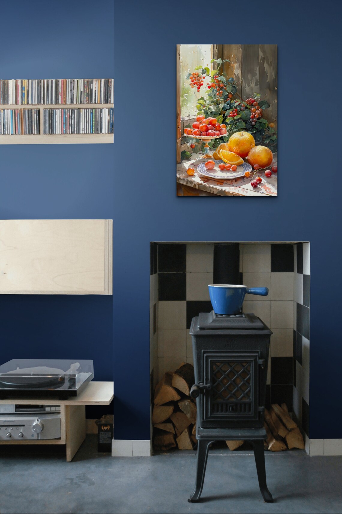 Tomatos Oranges And Cherries, Fruit Still Life - Image 6