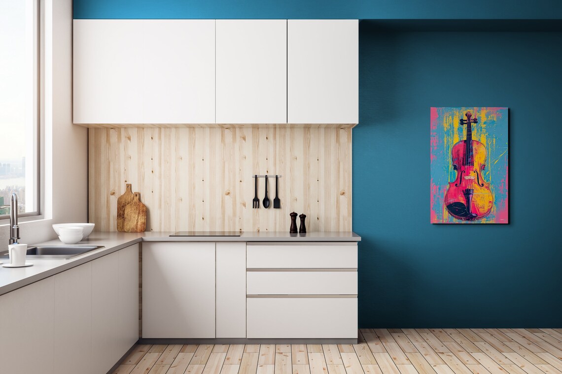 Pop Art Violin Wall Art Print - Image 5