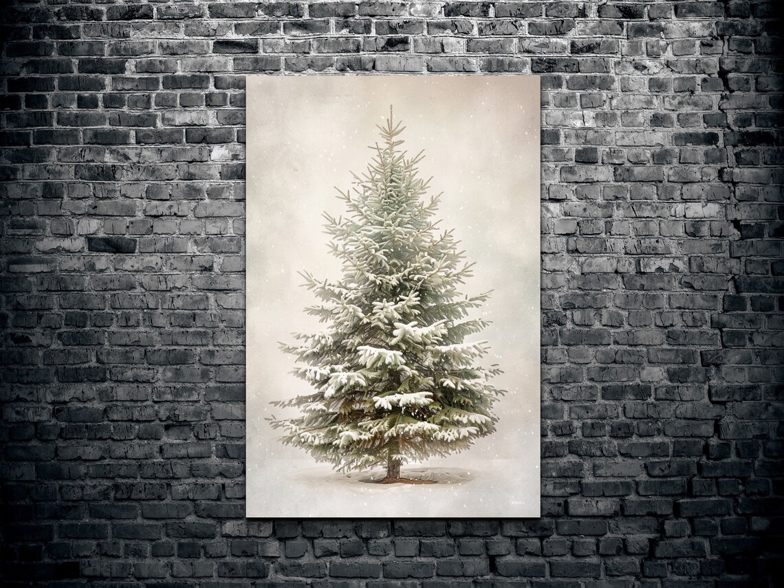 Christmas Tree Holiday Art Print, Pine Tree Decor - Image 2