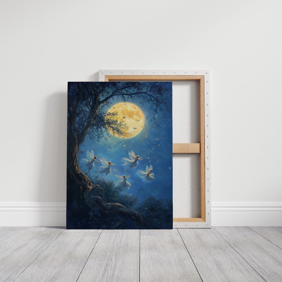 Fairies Dancing in Moonlight Around Ancient Tree and Moon Poster - Image 6
