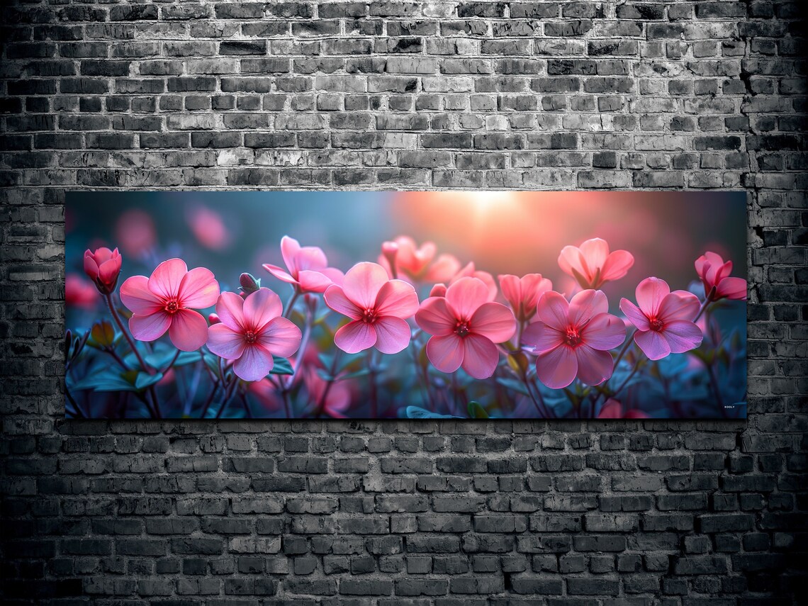 Rose Pink Geranium Flowers, Floral Wall Decor - Image 2
