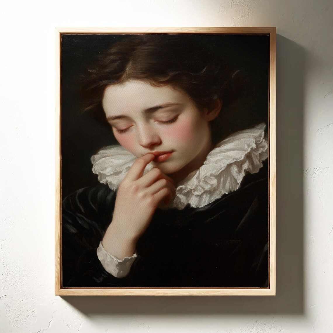 Renaissance Woman Portrait Ruffled Collar Timeless Beauty Poster - Image 6