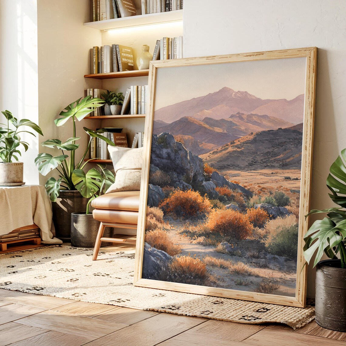 Desert Mountain Landscape, Southwest Canyon Art Print