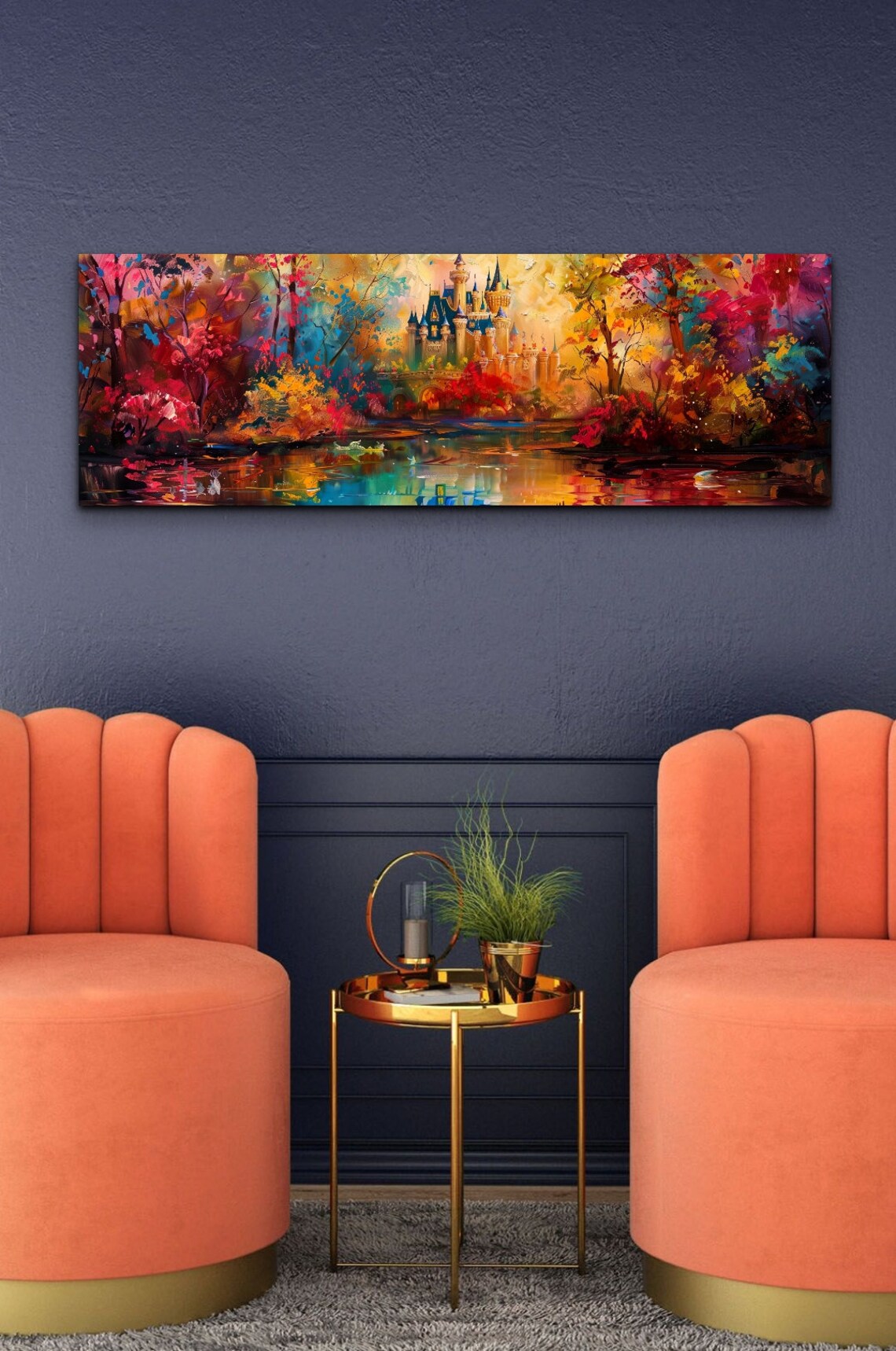 Enchanted Castel Painting Style Wall Art Print - Image 4