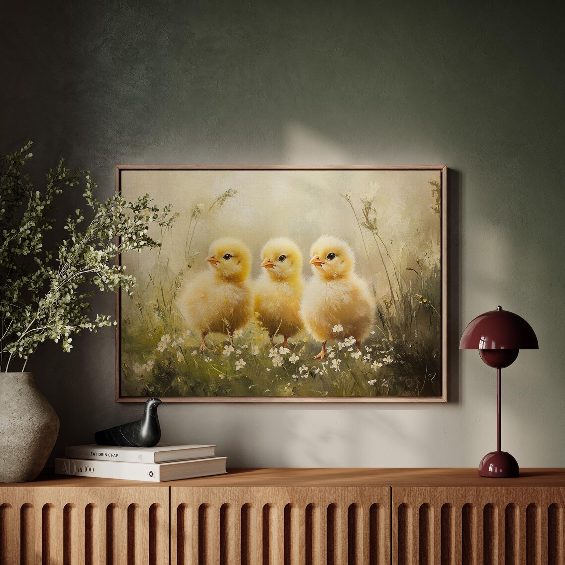 Adorable Trio Of Fluffy Yellow Chicks Art Print - Image 5