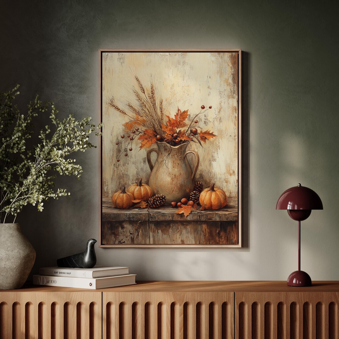 Rustic Fall Vase Art, Farmhouse Thanksgiving Print - Image 4