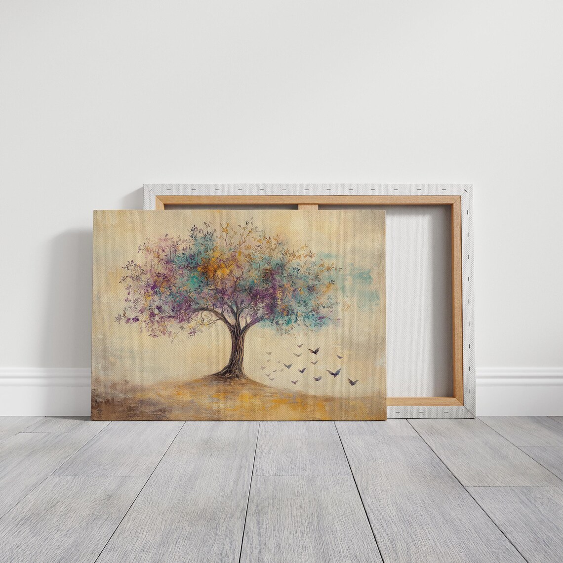 Elegant Abstract Tree, Soothing Pastel Design - Image 4
