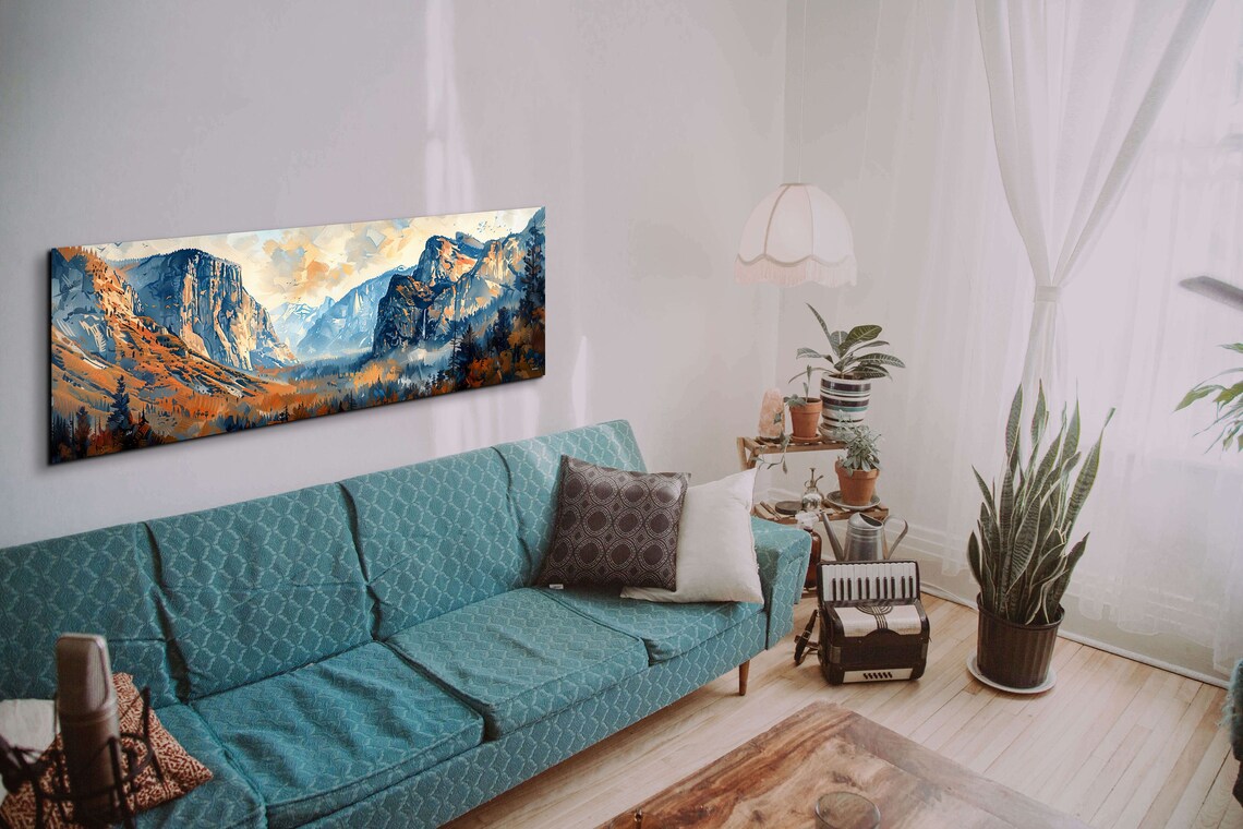 Yosemite National Park Mid-Century Modern Art Print - Image 7