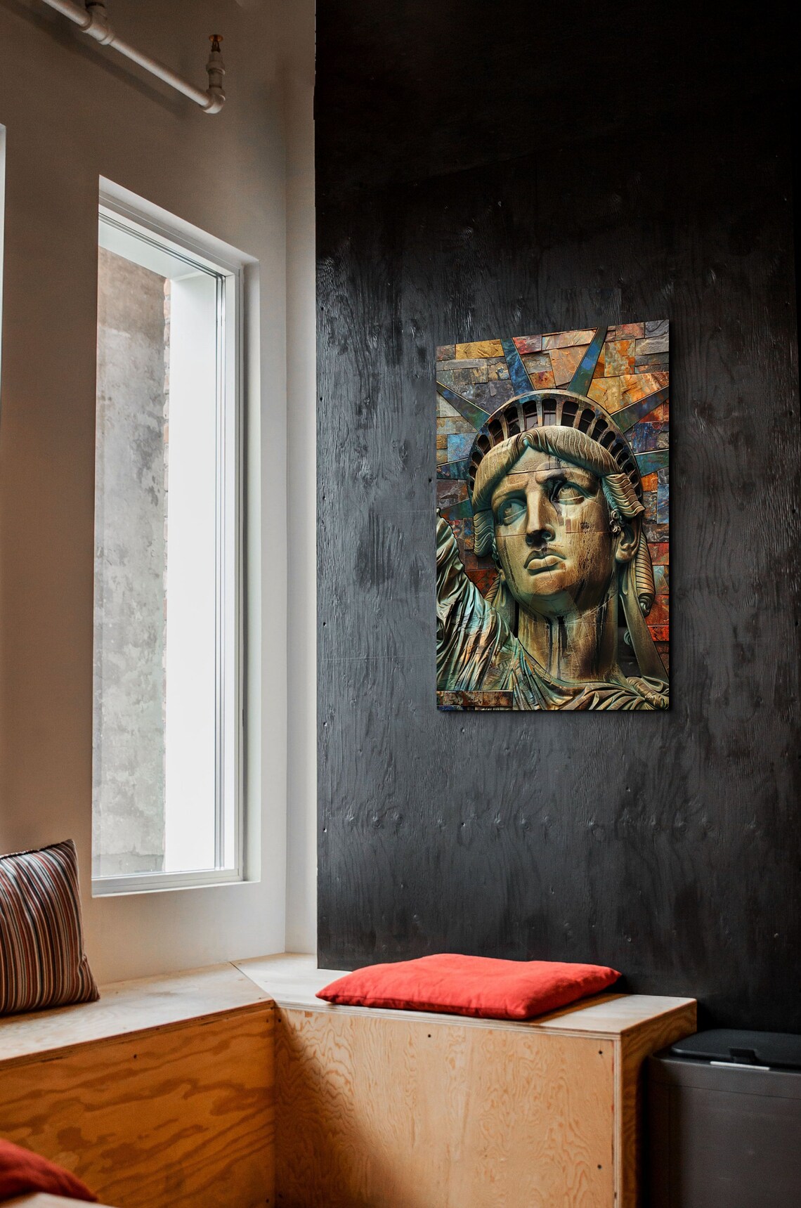 Statue Of Liberty Mid Century Modern Art Print - Image 4