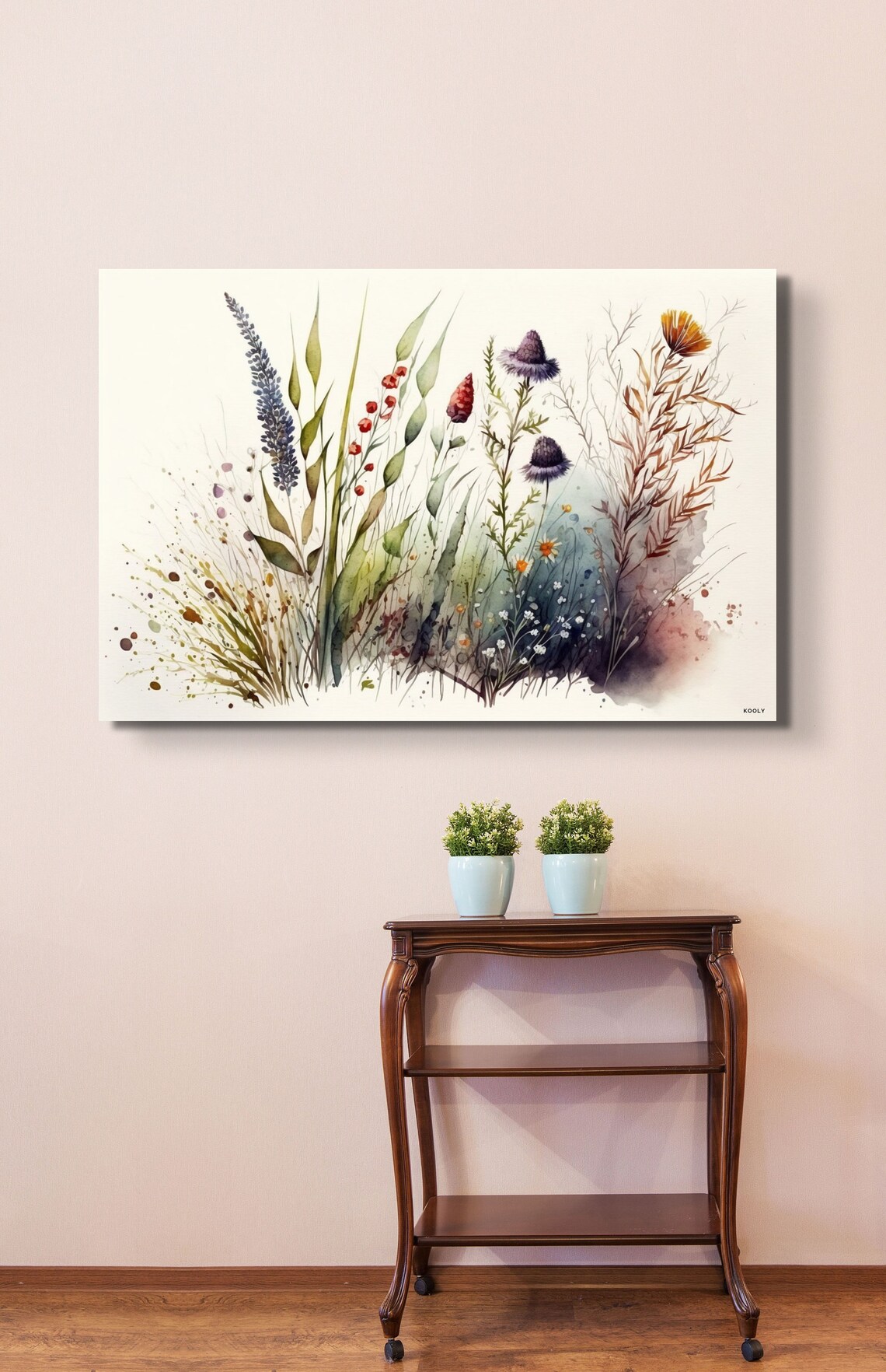 Wildflower Meadow Botanical Watercolor Country Garden Poster - Image 5