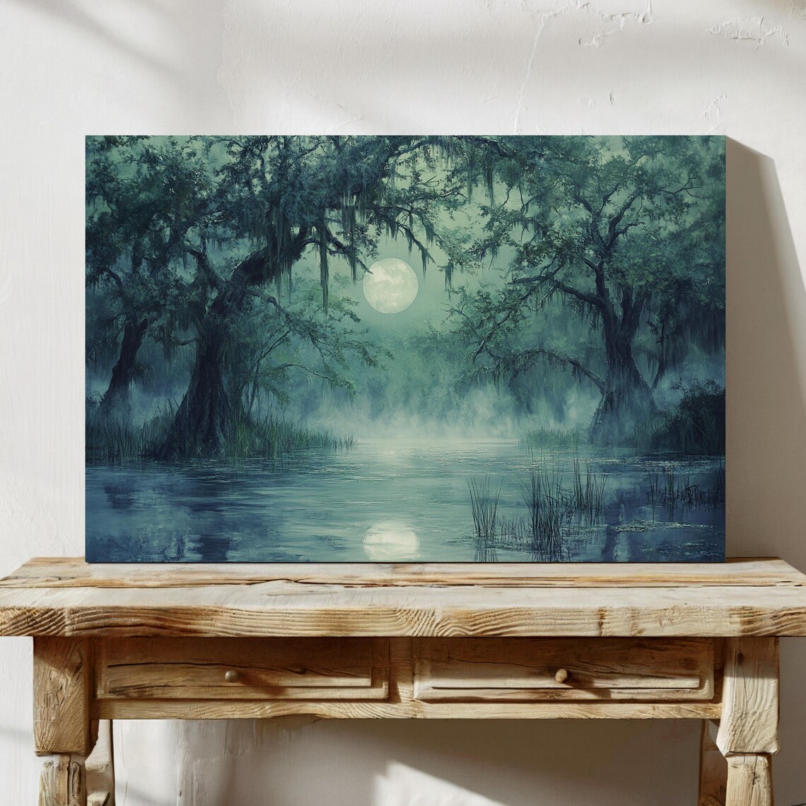Mystical Moonlit Swamp Art Print, Forest Landscape - Image 7