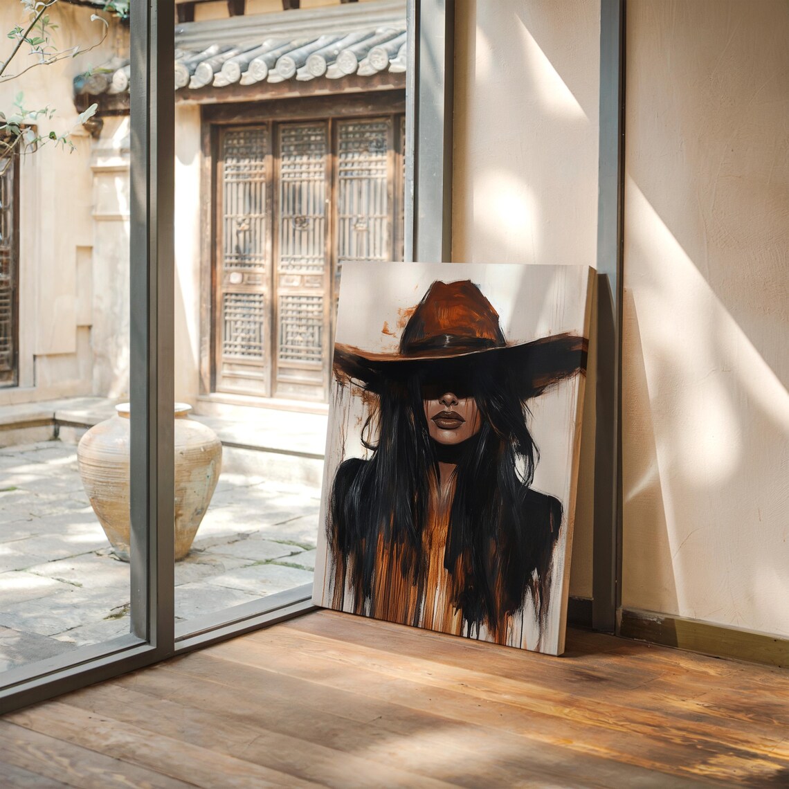 Western Cowgirl, Rustic Country Wall Art Print - Image 3