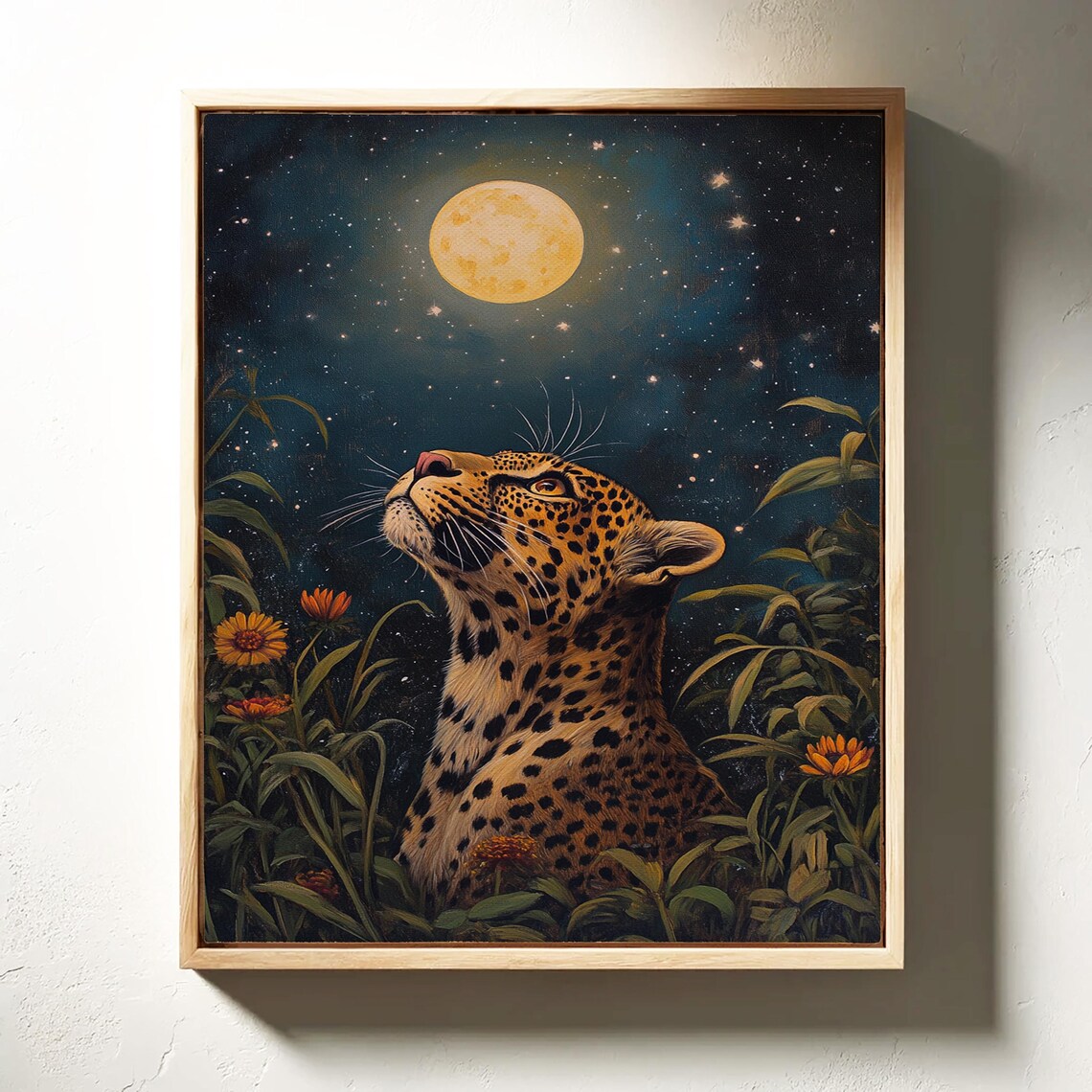 Leopard Under Full Moon, Mystical Wildlife Scene - Image 6