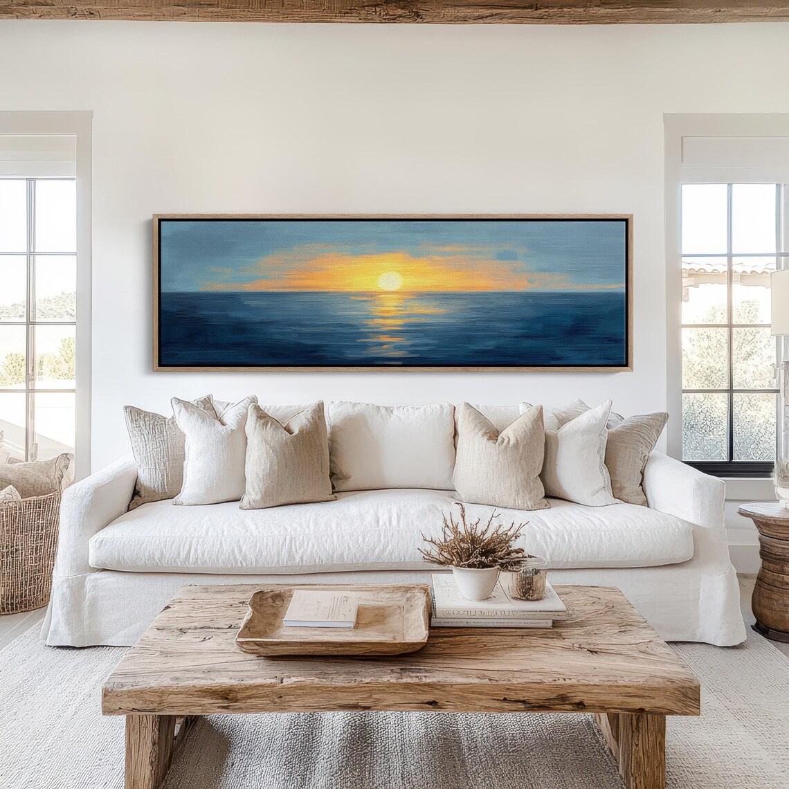 Peaceful Ocean Sunset, Tranquil Coastal Wall Art - Image 5