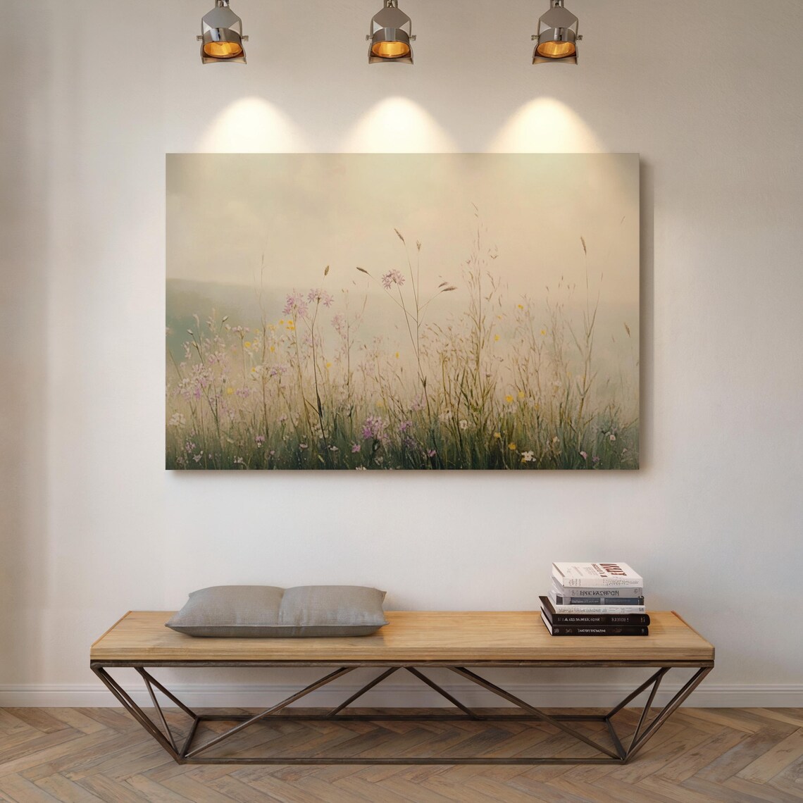 Soft Wildflower Field Neutral Botanical Serene Vintage Art Poster - Image 6