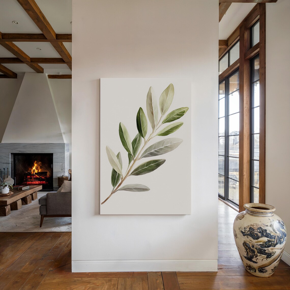 Olive Branch Watercolor Botanical Art Print - Image 4