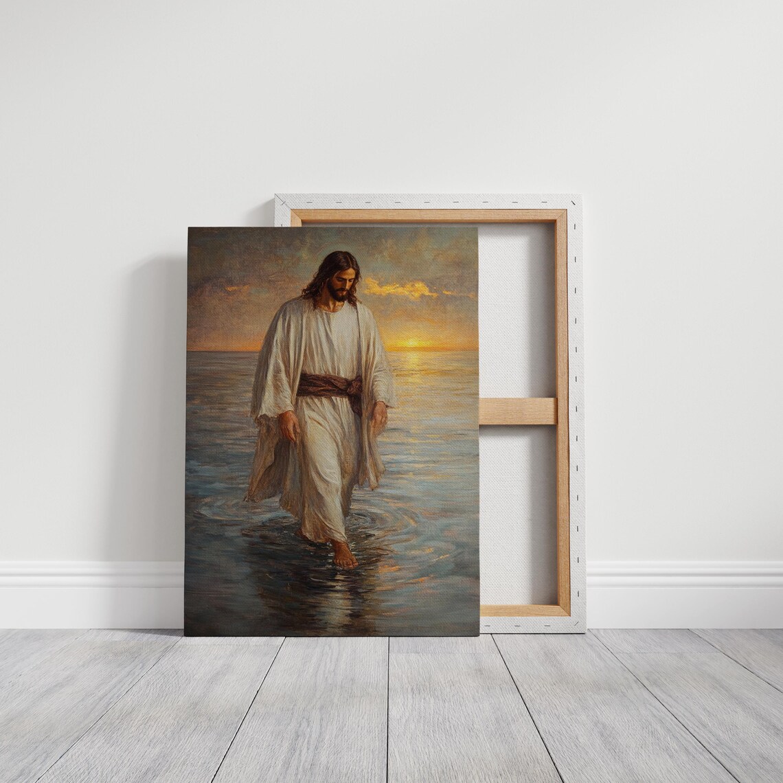 Jesus Walking On Water, Serene Christian Decor - Image 3