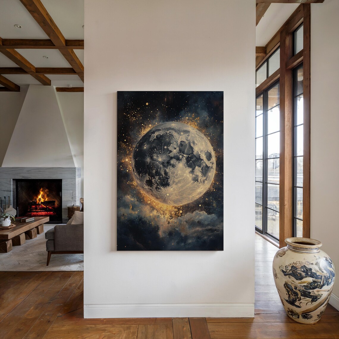 Full Moon Art, Mystical Celestial Wall Decor - Image 5