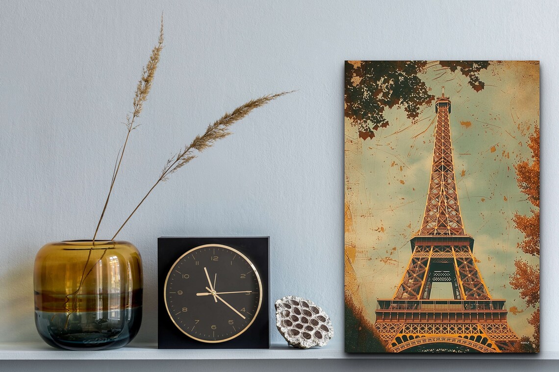 Eiffel Tower Mid-Century Modern Art Print - Image 6