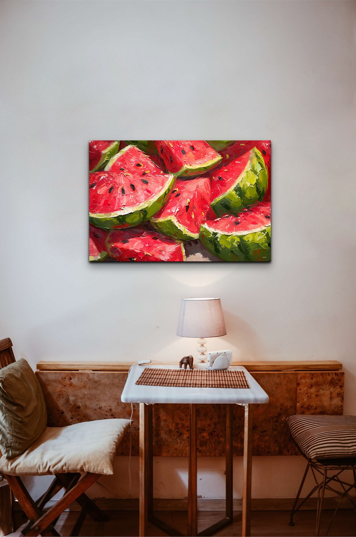 Watermelon Wall Decor Print Kitchen Wall Art Modern Cuisine Kitchen Wall Hanging Watermelon Wall Art Landscape Ready To Hang - Image 4