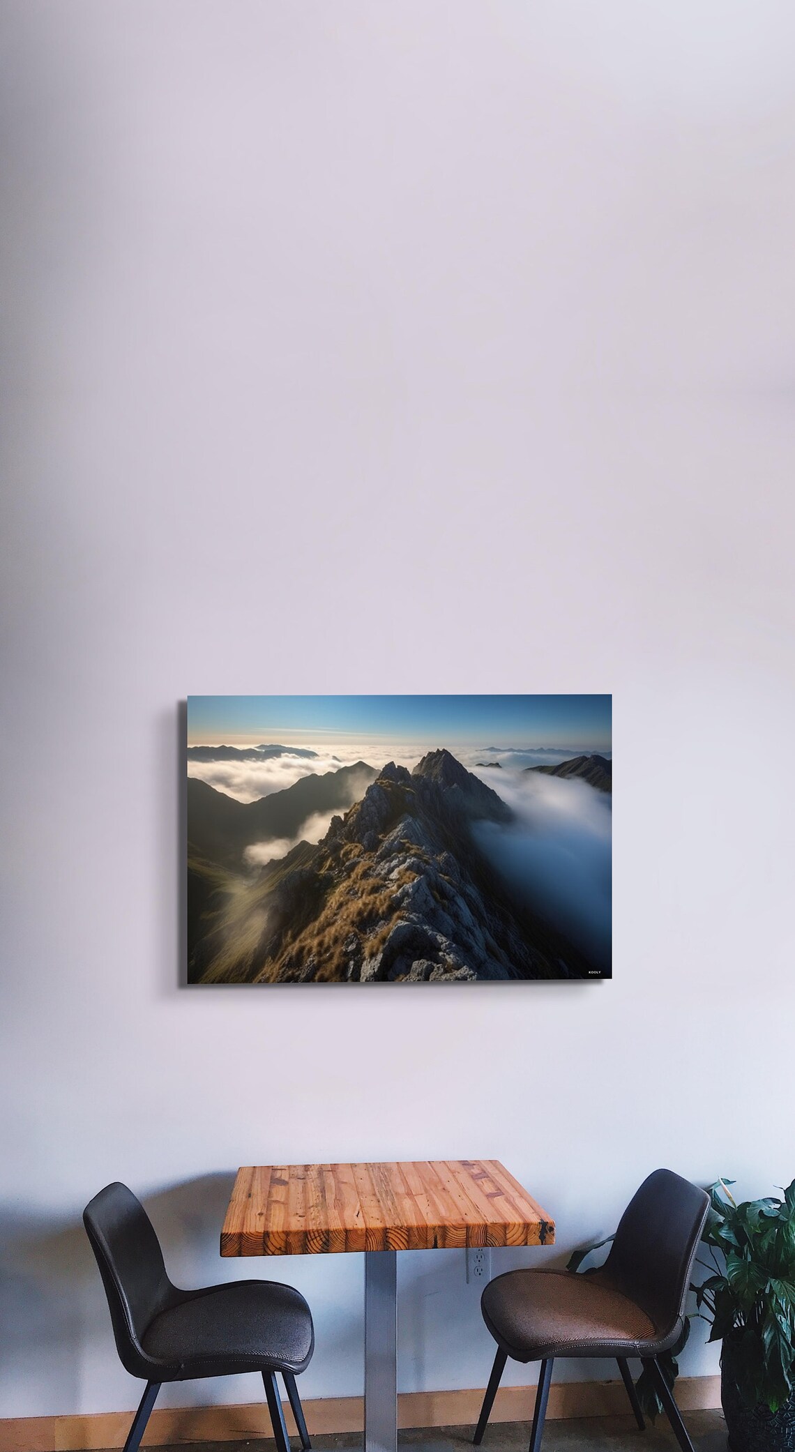 Mountain Ridge Above Clouds Sunrise Photography Landscape Poster - Image 7