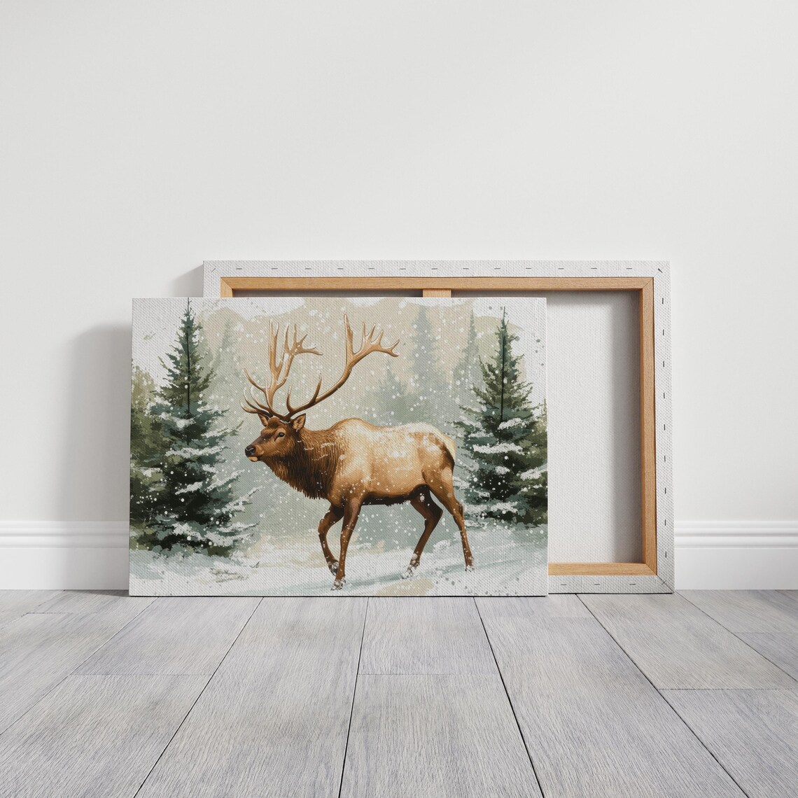 Rustic Primitive Reindeer Reading, Farmhouse Christmas - Image 7
