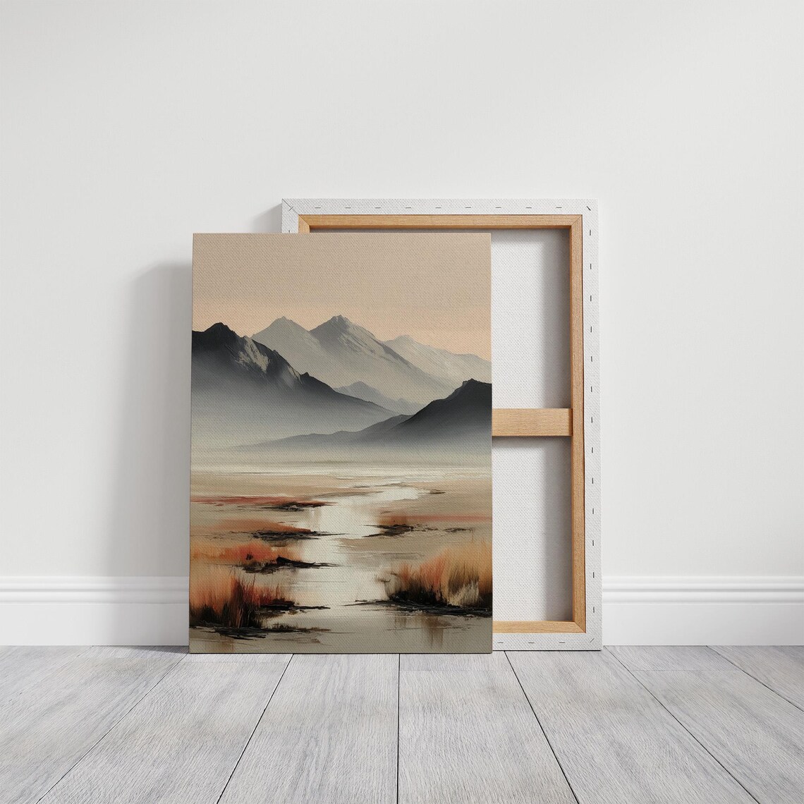 Desert Calm With Distant Peaks Art Print