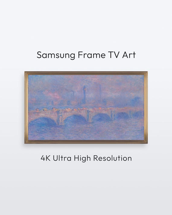 Monet Waterloo Bridge For Samsung Frame Tv Famous Painting 4k Print
