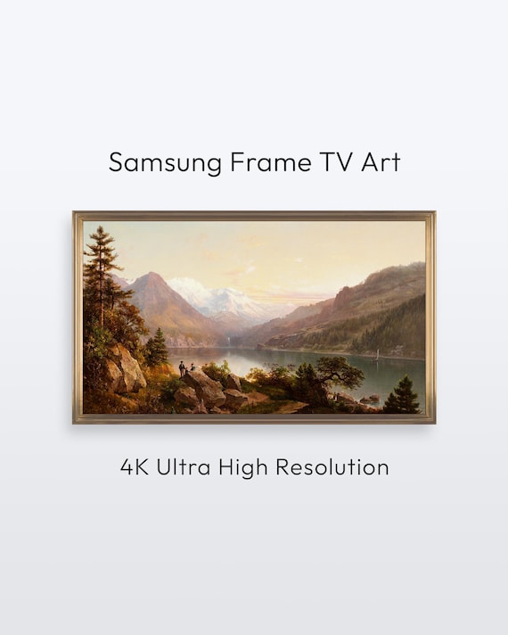 Samsung Frame Tv Art Emerald Bay Lake Tahoe Landscape Painting 4k Print