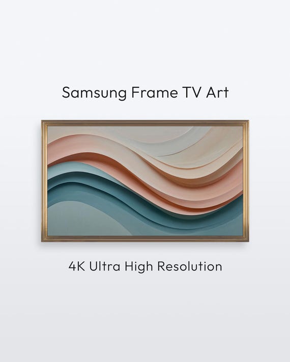 Abstract Art For Samsung Frame Tv Minimalist Pastel Image 4k Print
