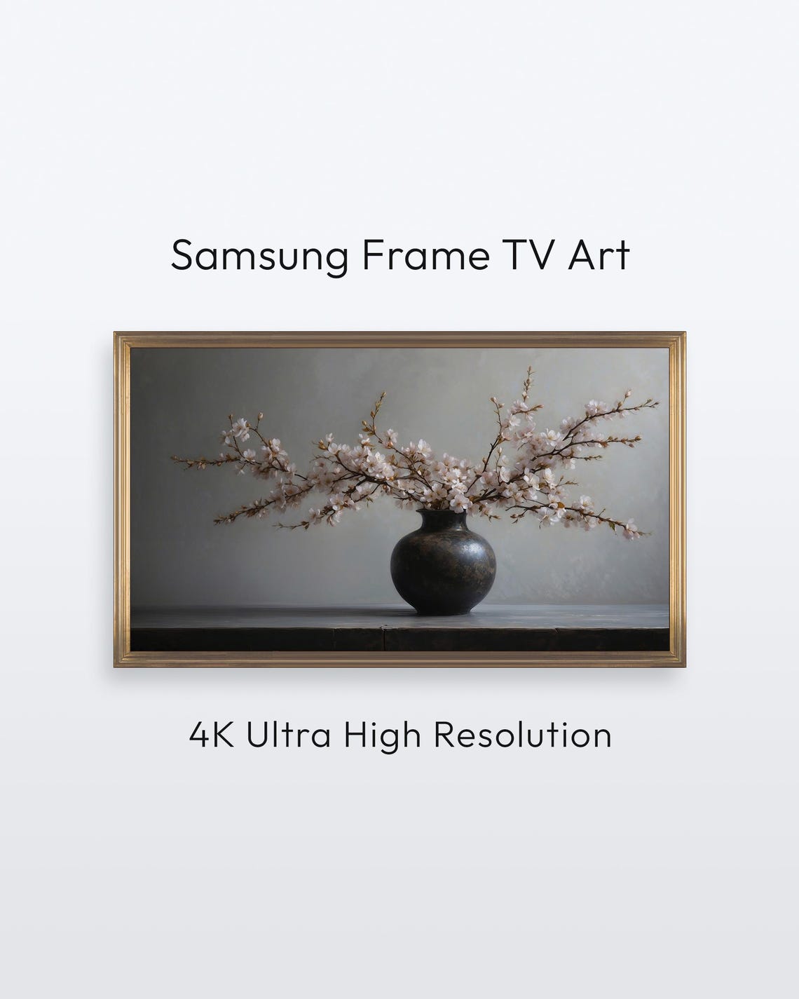 Samsung Frame Tv Art Cherry Blossom Still Life 4k Print