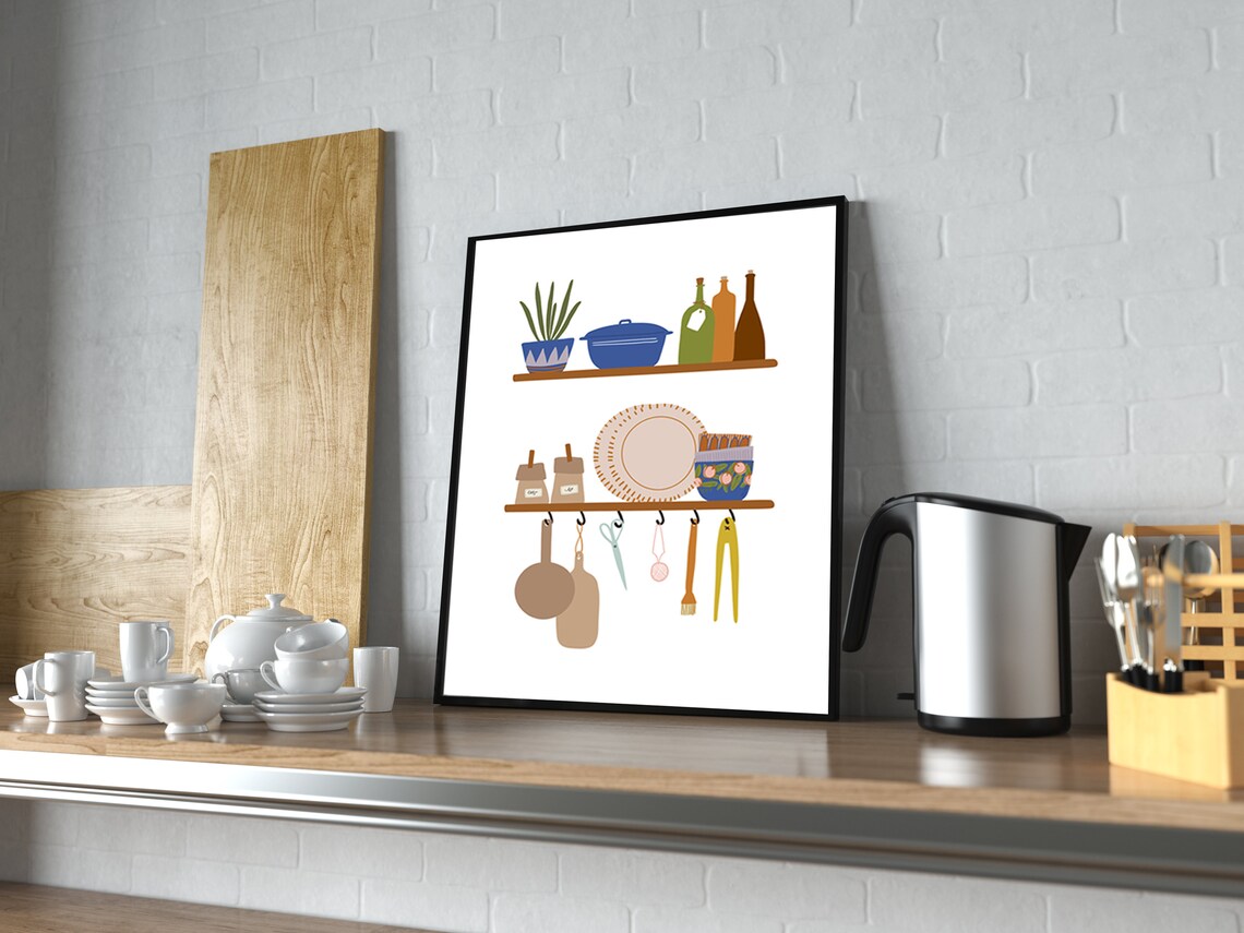 Modern Kitchen Art Poster, Kitchen Decor Wall Art - Image 2
