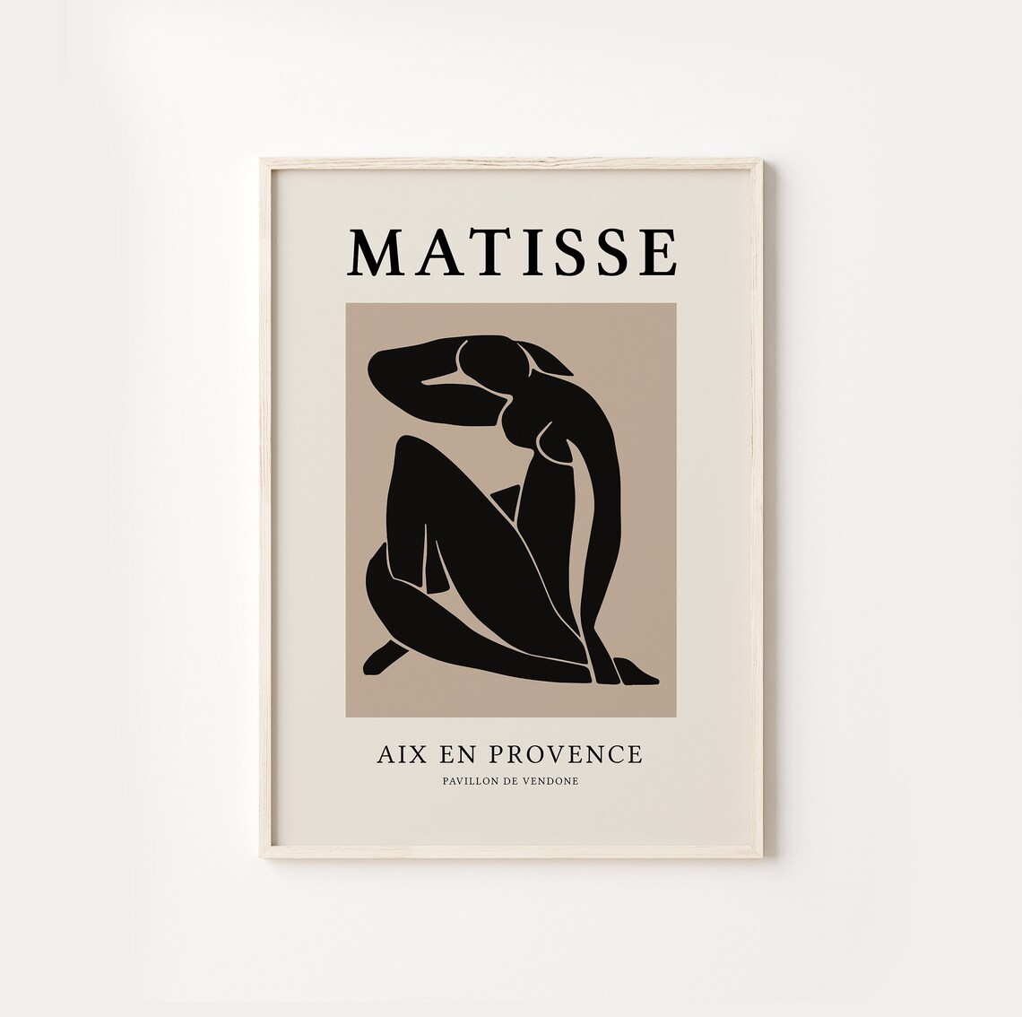 Matisse Aix en Provence Seated Nude Cut Out Modern Gallery Art Poster