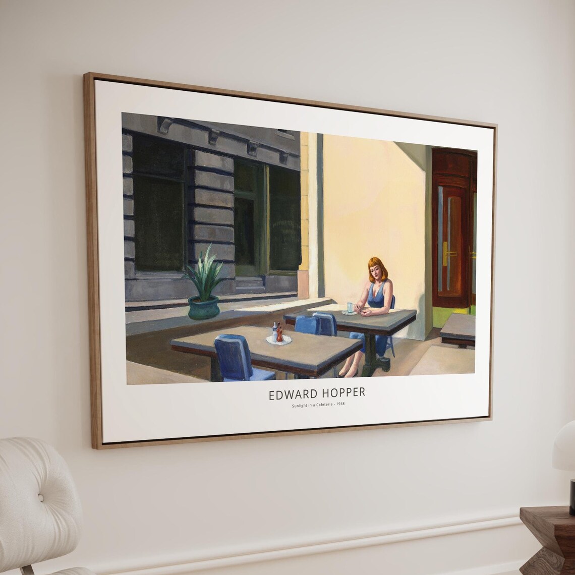 Edward Hopper, Sunlight in a Cafeteria Vintage Poster