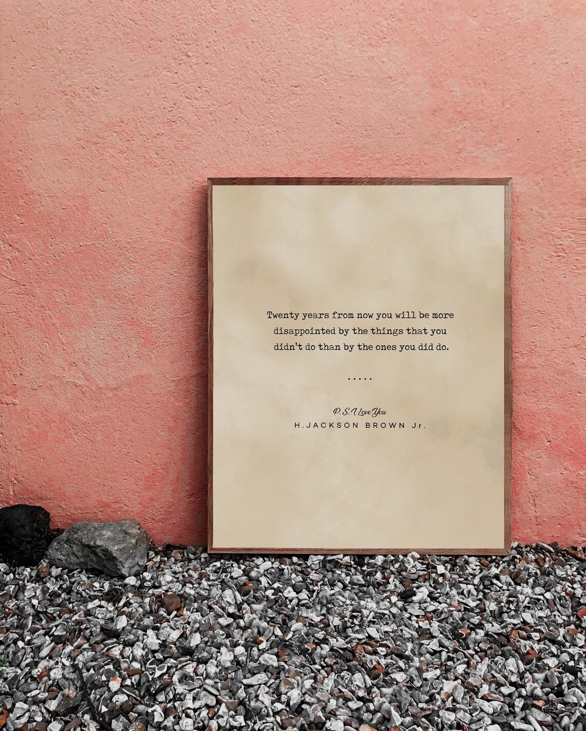 H Jackson Brown Jr Twenty Years From Now Typewriter Quote Poster - Image 2