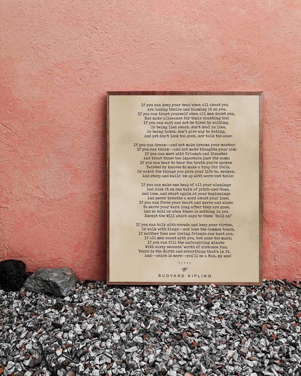 If By Rudyard Kipling, Motivational Literary Poster - Image 2