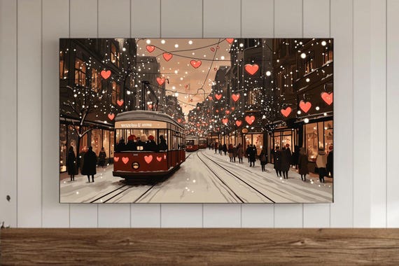 Retro Valentines Day Samsung Frame Tv Wall Art Cute Screensaver Home Decor