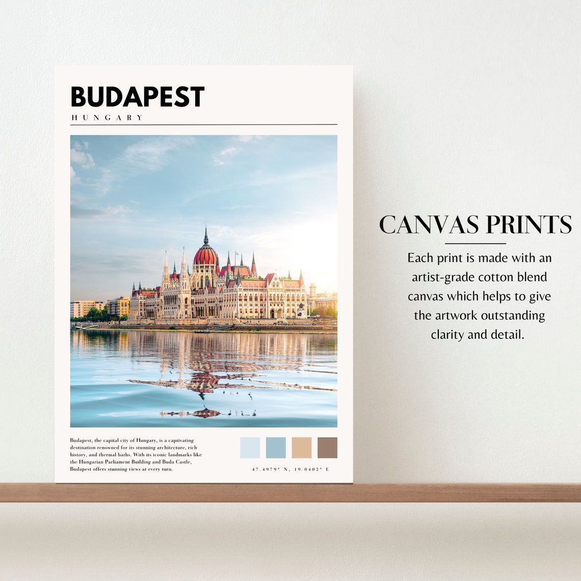 Budapest Parliament Building Reflected in the Danube River Poster - Image 2
