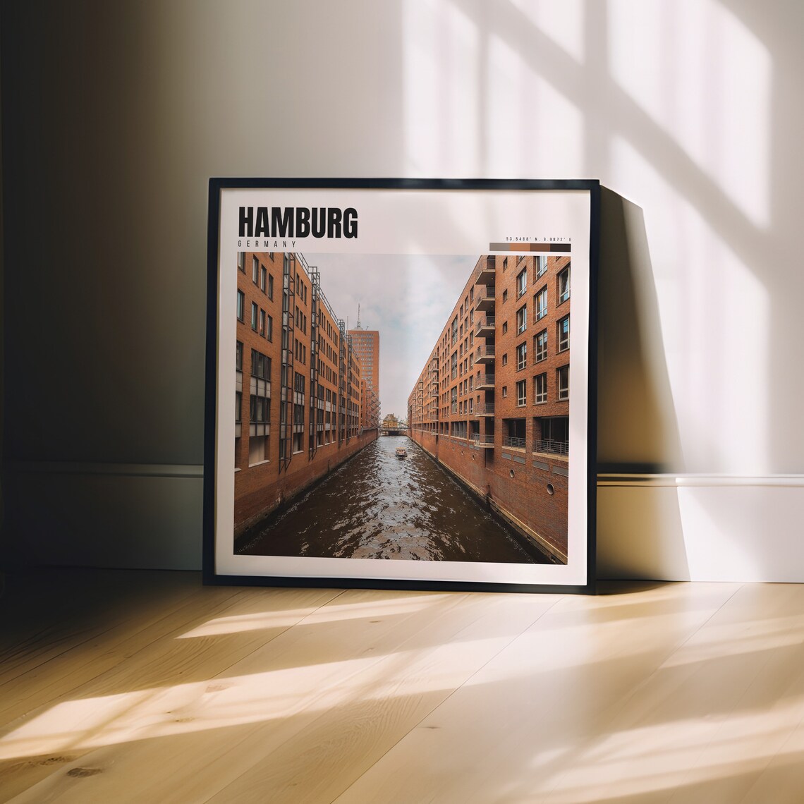 Hamburg Germany Brick Canal Warehouse District Waterway Poster - Image 3