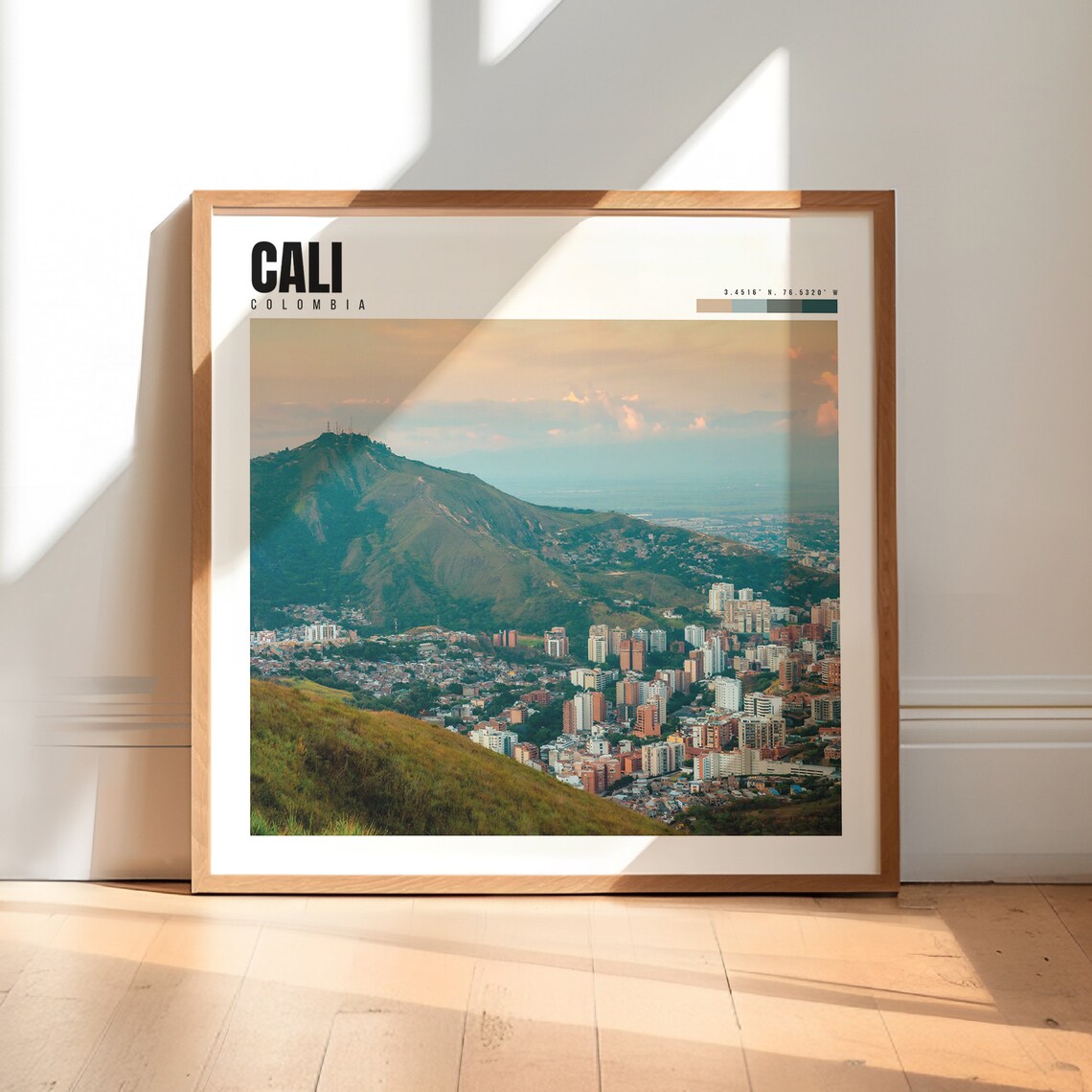 Cali Colombia Travel Poster, Latin America Art