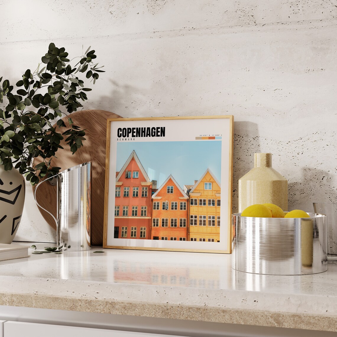 Copenhagen Denmark Travel Poster, Wall Art Print - Image 4