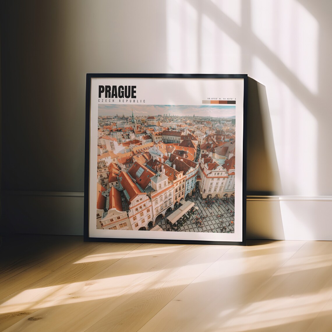 Prague Czech Republic Old Town Square Aerial Rooftops Travel Poster - Image 3