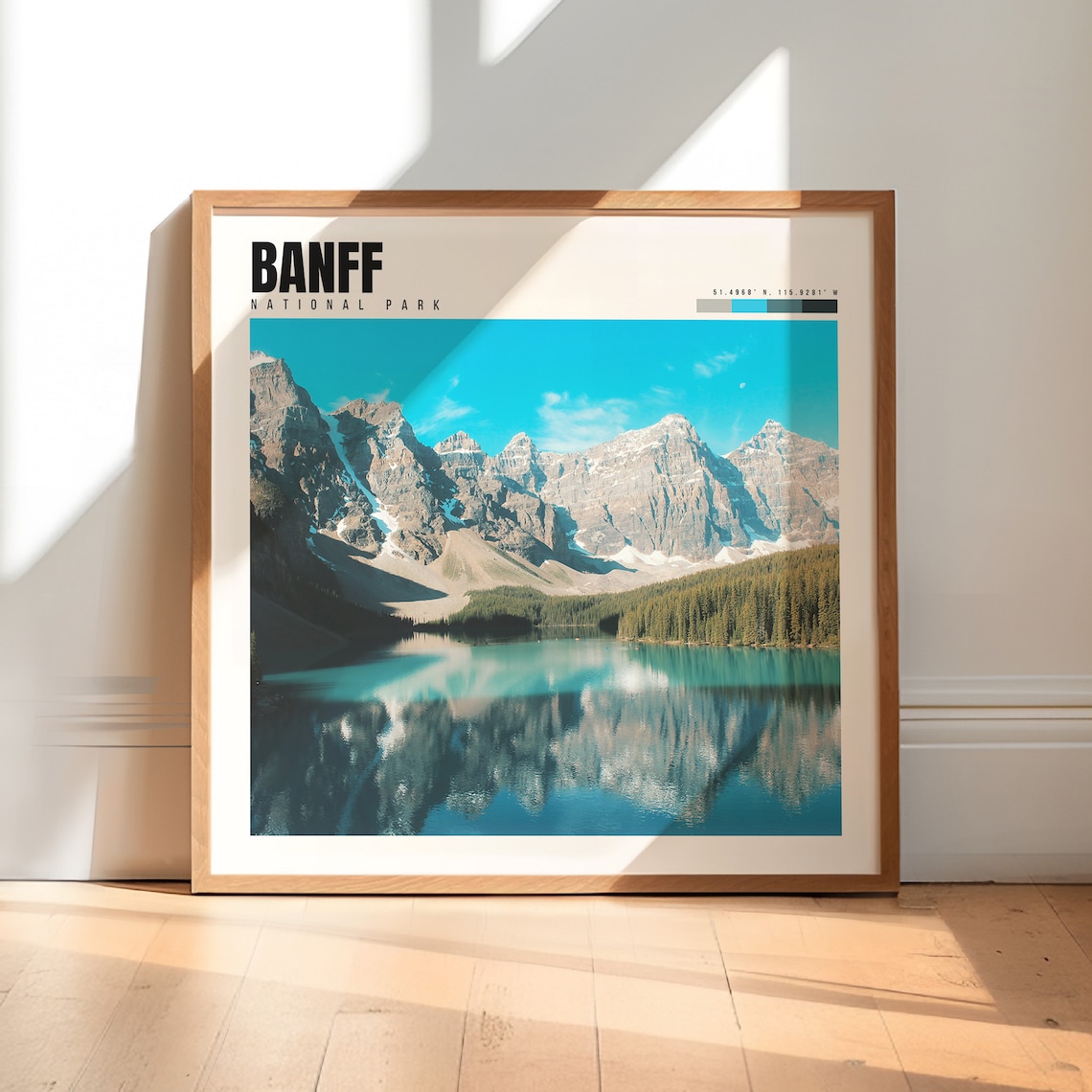 Banff National Park Turquoise Alpine Lake Rocky Mountain Peaks Poster