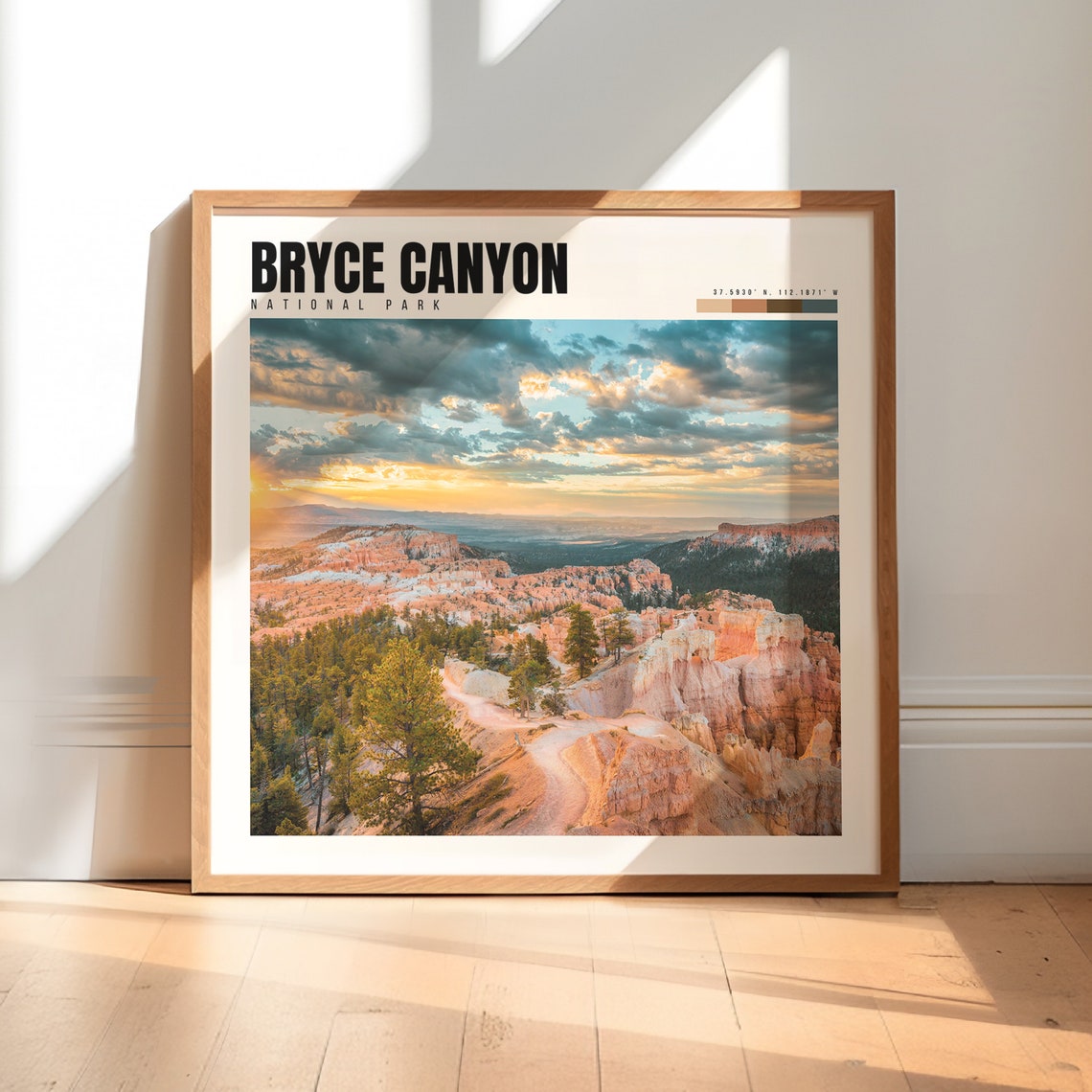 Bryce Canyon National Park Hoodoos Sunset Orange Rock Poster