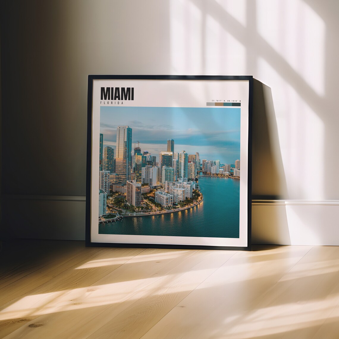 Miami Florida Travel Poster, Brickell Wall Decor - Image 3