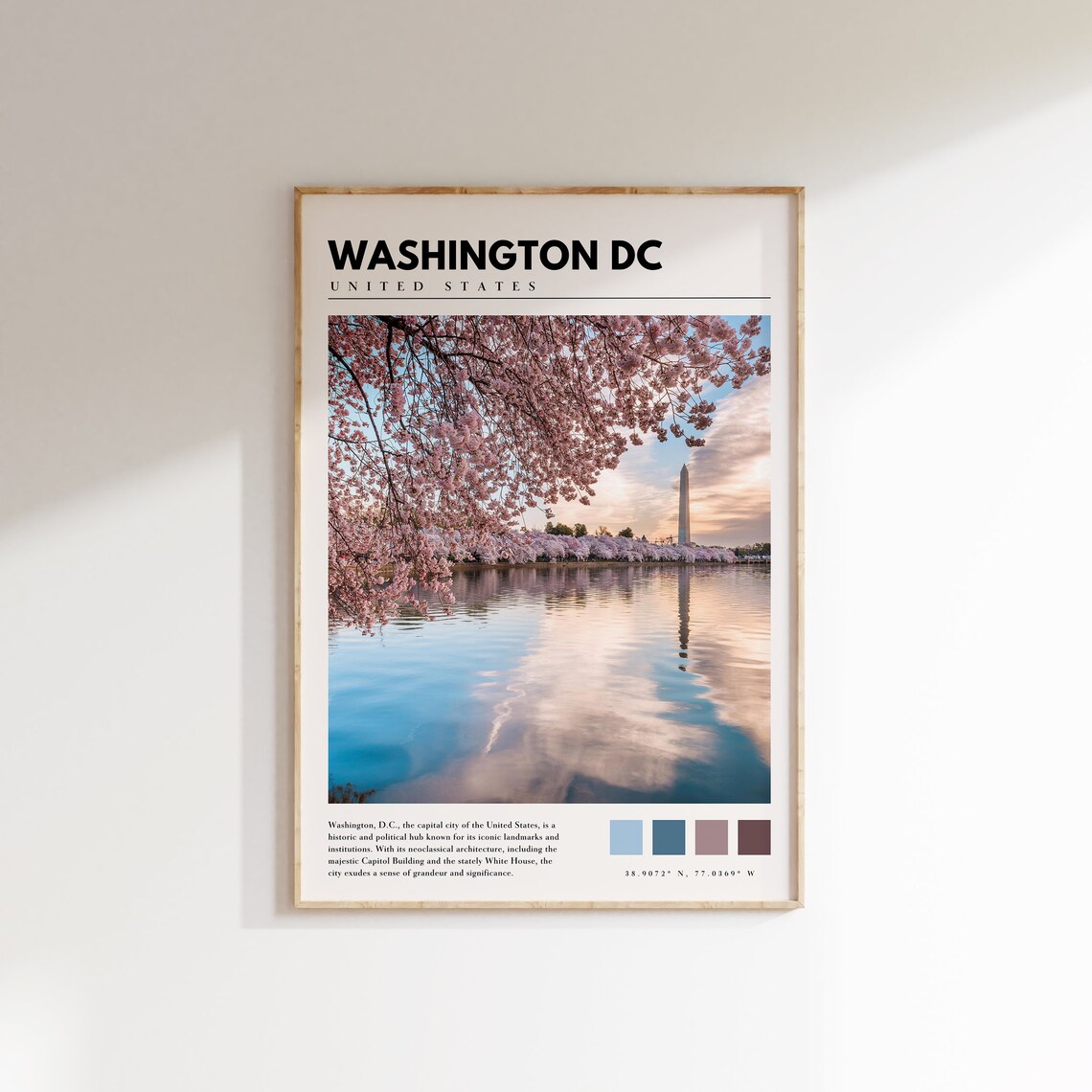 Washington DC Travel Poster, United States Capital