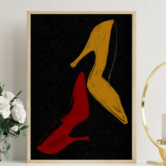 Vintage High Heels Poster Retro Fashion Print Digital Download