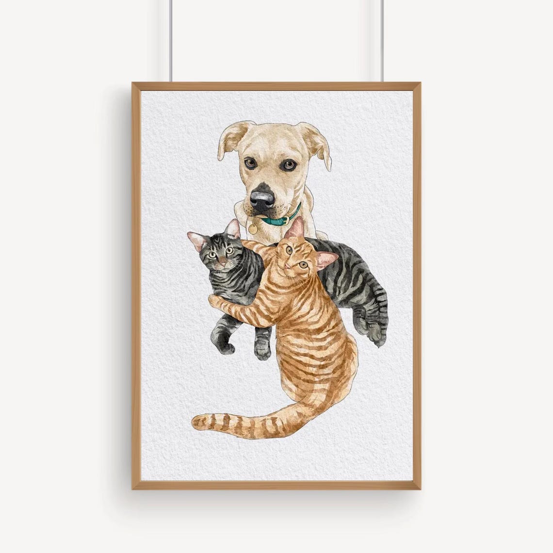 Minimal Dog Watercolor Pet Memorial Art Print